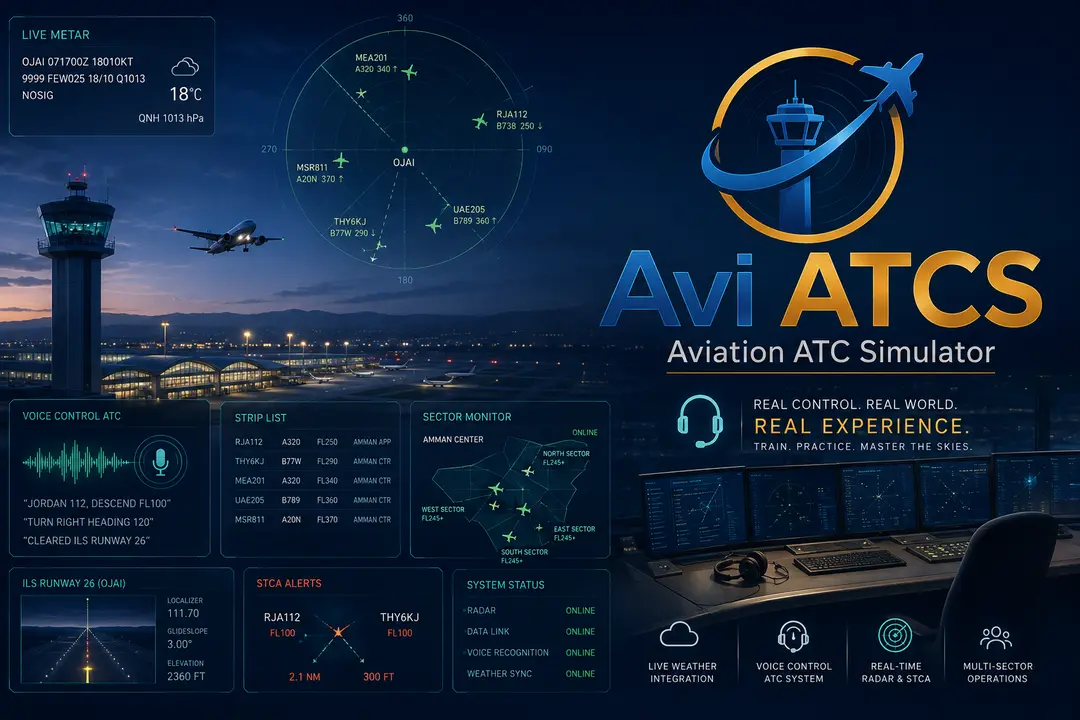 Avi ATCS — Aviation ATC Simulator Platform